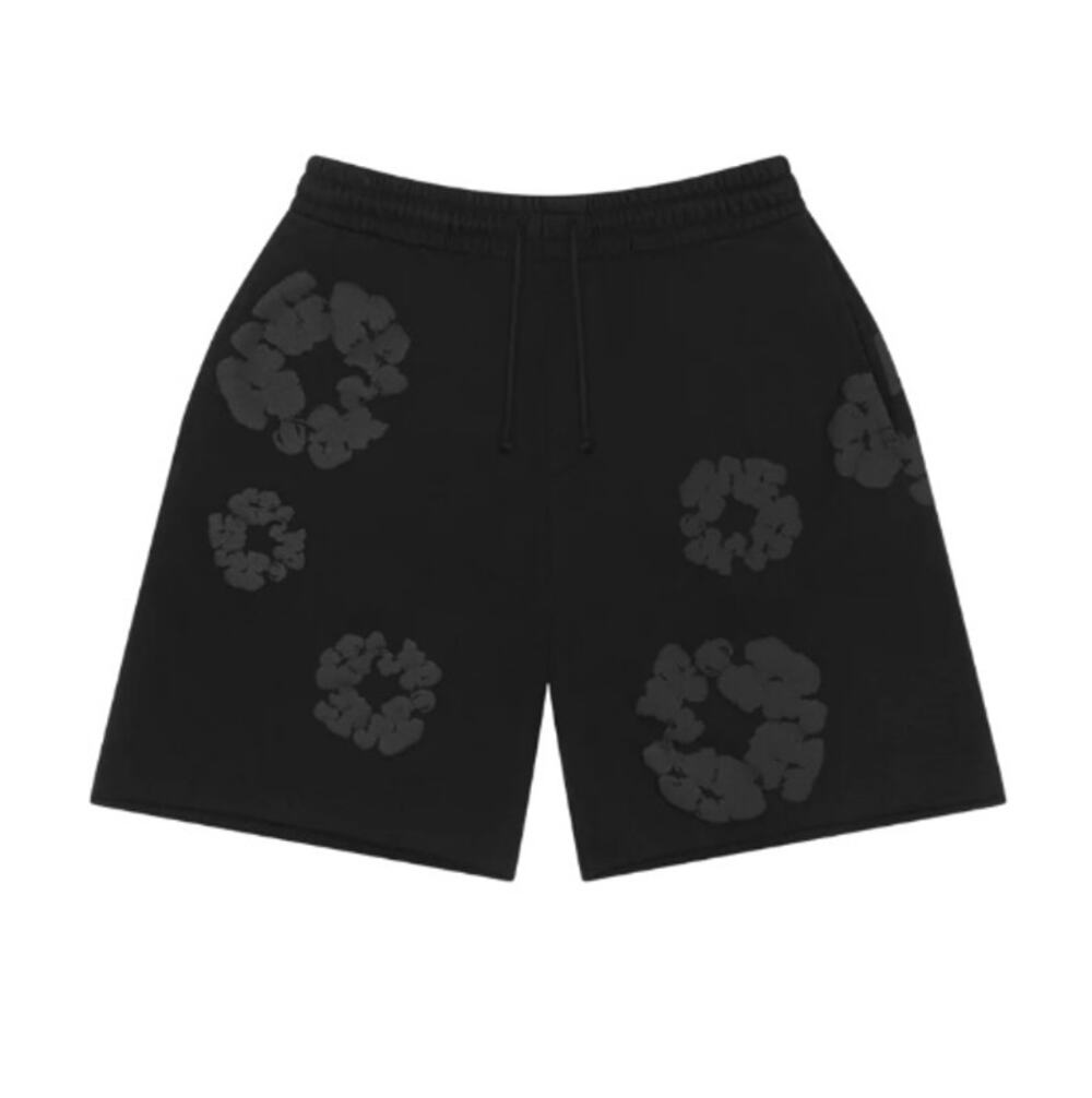 Denim Tears Mono Cotton Wreath Shorts Black Size L